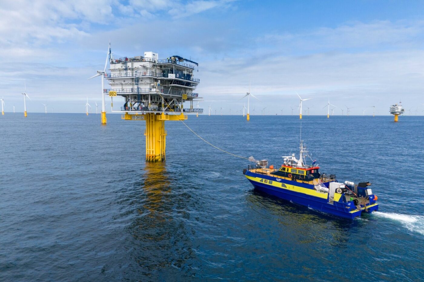 Parkwind teste avec succs un systme de recharge offshore pour navires